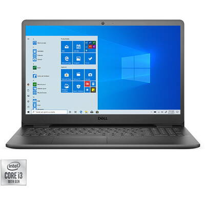 Laptop Dell 15.6'' Inspiron 3501 (seria 3000), FHD, Procesor Intel Core i3-1005G1 (4M Cache, up to 3.40 GHz), 8GB DDR4, 256GB SSD, GMA UHD, Win 10 Home S, Accent Black, 2Yr CIS