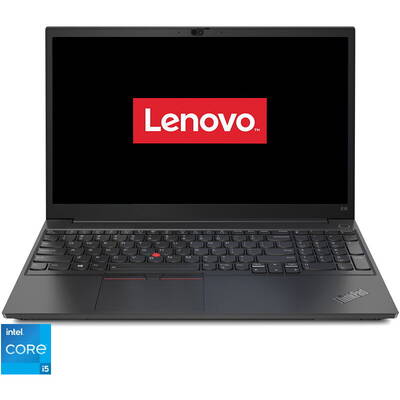 Laptop Lenovo 15.6'' ThinkPad E15 Gen 2, FHD, Procesor Intel Core i5-1135G7 (8M Cache, up to 4.20 GHz), 16GB DDR4, 512GB SSD, Intel Iris Xe, No OS, Black