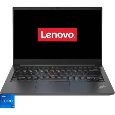 Laptop Lenovo 14'' ThinkPad E14 Gen 2, FHD IPS, Procesor Intel Core i7-1165G7 (12M Cache, up to 4.70 GHz, with IPU), 16GB DDR4, 512GB SSD, Intel Iris Xe, No OS, Black