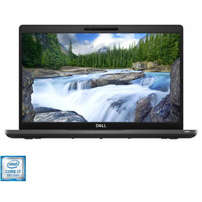 Laptop Dell 14'' Latitude 5400 (seria 5000), FHD, Procesor Intel Core i7-8665U (8M Cache, up to 4.80 GHz), 8GB DDR4, 256GB SSD, GMA UHD 620, Linux, Black, 3Yr CIS