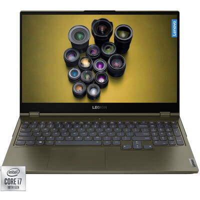 Laptop Lenovo 15.6'' Legion C7 15IMH05, FHD IPS 144Hz, Procesor Intel Core i7-10875H (16M Cache, up to 5.10 GHz), 32GB DDR4, 1TB SSD, GeForce RTX 2070 SUPER 8GB, Free DOS, Dark Moss