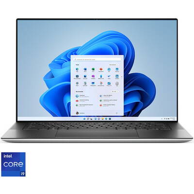 Ultrabook Dell 15.6'' XPS 15 9510, 3.5K OLED InfinityEdge Touch, Procesor Intel Core i9-11900H (24M Cache, up to 4.80 GHz), 32GB DDR4, 1TB SSD, GeForce RTX 3050 Ti 4GB, Win 11 Pro, Platinum Silver, 3Yr BOS
