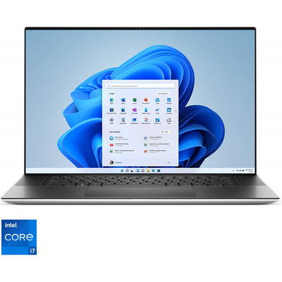 Ultrabook Dell 17'' XPS 17 9710, UHD+ InfinityEdge Touch, Procesor Intel Core i7-11800H (24M Cache, up to 4.60 GHz), 32GB DDR4, 1TB SSD, GeForce RTX 3060 6GB, Win 11 Pro, Platinum Silver, 3Yr BOS