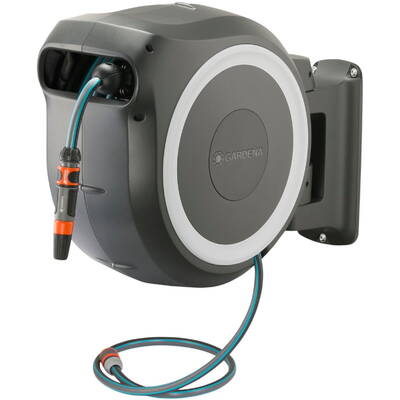 Gardena Furtun Gradina cu Montare pe Perete RollUp M/L (white) 25 m