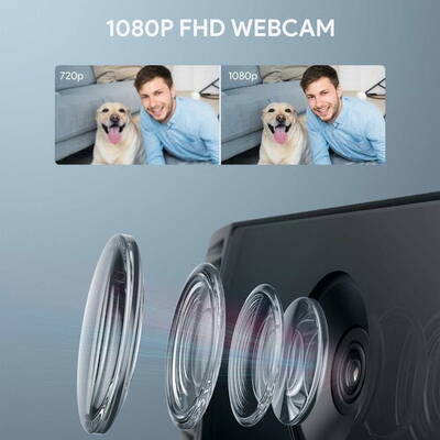 Camera Web AUKEY PC-LM7 2 MP 1920 x 1080 pixeli USB Negru