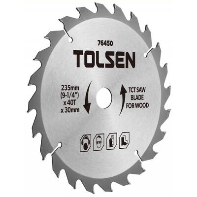 Tolsen Disc circular cu vidia pentru lemn 305x30x80T