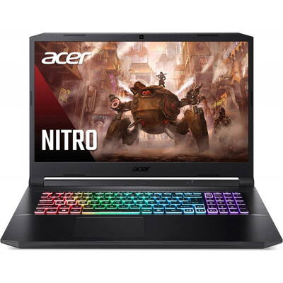 Laptop Acer Gaming 17.3'' Nitro 5 AN517-41, FHD IPS 144Hz, Procesor AMD Ryzen 5 5600H (16M Cache, up to 4.2 GHz), 16GB DDR4, 1TB SSD, GeForce RTX 3060 6GB, No OS, Shale Black
