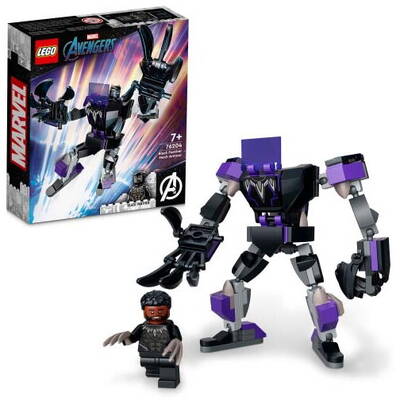 LEGO Super Heroes - Armura de robot a lui Black Panther 76204, 125 piese