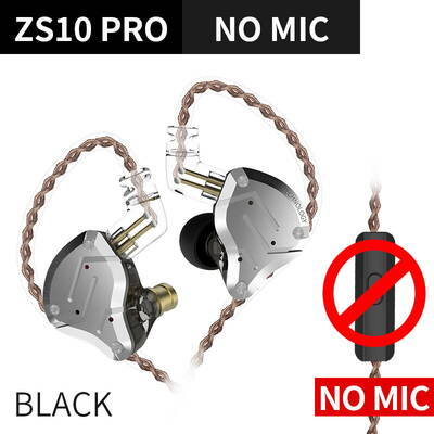Casti In-Ear KZ Casti in-ear ZS10 Pro, negre, 3,5 mm