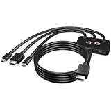 Adaptor Adaptor activ CLUB 3D USB tip C + HDMI™ + MiniDisplayPort™ 1.2 la HDMI™ 4K60Hz HDR M/M 32AWG