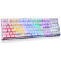 Tastatura MOTOSPEED CK107 Rainbow-blue  albă