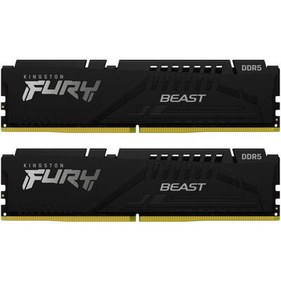 Memorie RAM Kingston FURY Beast 64GB DDR5 5600MHz CL40 Dual Channel Kit