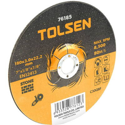 Tolsen Disc de taiere cu centru coborat (piatra) 115x3x22 mm