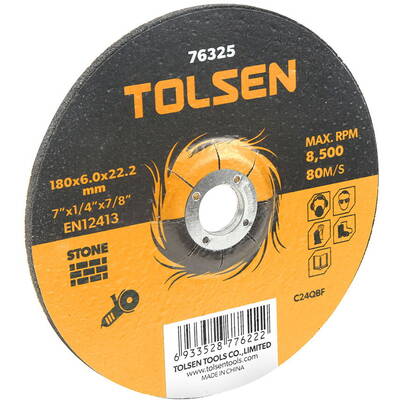 Tolsen Disc abraziv cu centru coborat (piatra) 230x6x22 mm