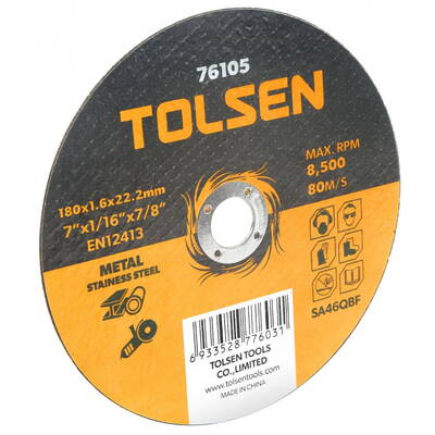 Tolsen Disc plat de taiere (metal si otel inoxidabil) 115x1.2x22 mm