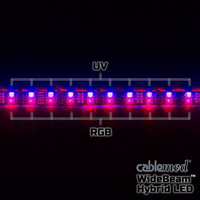 Modding PC CableMod WideBeam Hybrid LED Kit 60cm - RGB/UV