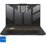 Gaming 17.3'' TUF F17 FX707ZE, FHD 144Hz, Procesor Intel Core i7-12700H (24M Cache, up to 4.70 GHz), 16GB DDR5, 1TB SSD, GeForce RTX 3050 Ti 4GB, No OS, Jaeger Gray