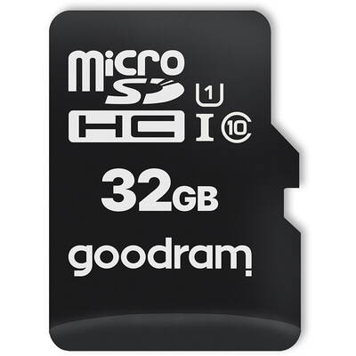 Card de Memorie GOODRAM M1AA, Micro SDHC, 32GB, Clasa 10, UHS-I U1 + Adaptor