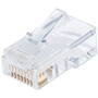 Accesoriu Retea Gembird shielded modular LAN plug 30u'', set of 10 pcs, solid and stranded