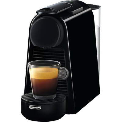 Espressor DELONGHI Nespresso Essenza Mini Black + 14 capsule cadou, 1260W, 19bar, 0.6L