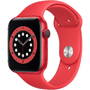 Smartwatch Apple Watch 6, Aluminium 44 mm, corp rosu, curea silicon, rosu, GPS + Cellular