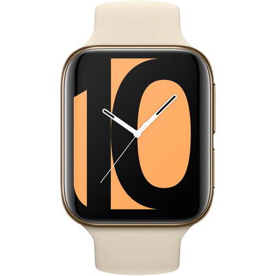 Smartwatch Oppo Watch, Aluminium 46mm, corp auriu, curea silicon auriu