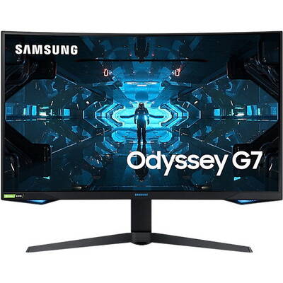 Monitor Samsung LED Gaming Odyssey G7 LC32G75TQSRXEN Curbat 31.5 inch 1 ms Negru HDR G-Sync Compatible &amp; FreeSync Premium Pro 240 Hz