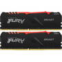 Memorie RAM Kingston FURY Beast RGB 64GB DDR4 3200MHz CL16 Dual Channel Kit