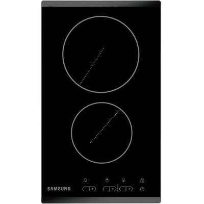 Plita Samsung incorporabila C21RJAN, Vitroceramica, 2 zone de gatire, Control touch, 30 cm, Negru