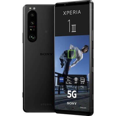 Smartphone Sony Xperia 1 III, Octa Core, 256GB, 12GB RAM, Dual SIM, 5G, 5-Camere, Black