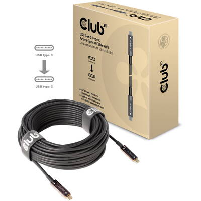CLUB 3D Cablu optic activ CLUB3D USB Gen 2 tip C A/V unidirecțional M/M 20 m/ 65,62 ft