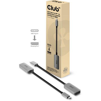 Adaptor CLUB 3D CLUB3D USB tip C la DisplayPort 1.4 8K60Hz HBR3