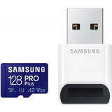 Card de Memorie Samsung Micro SDXC PRO Plus (2021) UHS-I U3 Clasa 10 128GB + Cititor card