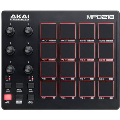 AKAI MPD 218 Pad controller MIDI USB Negru