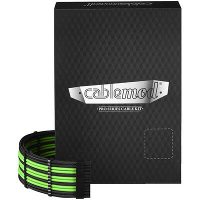 Modding PC CableMod C-Series PRO ModMesh Cable Kit pentru Corsair AXi/HXi/RM (Yellow Label) - Negru / Verde