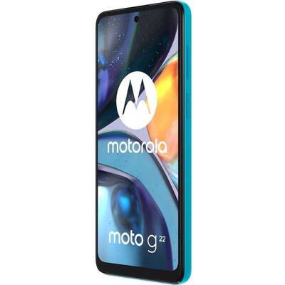 Smartphone MOTOROLA Moto G22, NFC, Octa Core, 128GB, 4GB RAM, Dual SIM, 4G, 5-Camere, Iceberg Blue