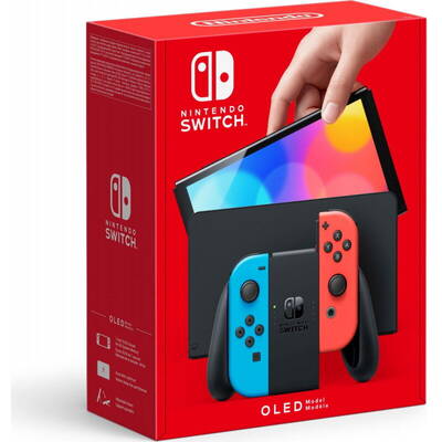 Consola jocuri NINTENDO Switch OLED Neon Blue/Red Joy - Con