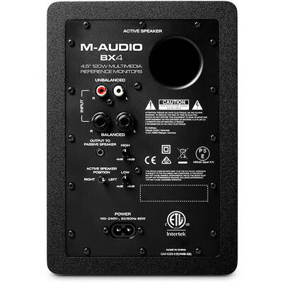 Difuzor M-AUDIO BX4 negru cu fir 50 W