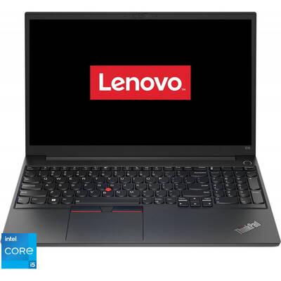 Laptop Lenovo 15.6'' ThinkPad E15 Gen 4, FHD IPS, Procesor Intel Core i5-1235U (12M Cache, up to 4.40 GHz, with IPU), 16GB DDR4, 512GB SSD, Intel Iris Xe, No OS, Black