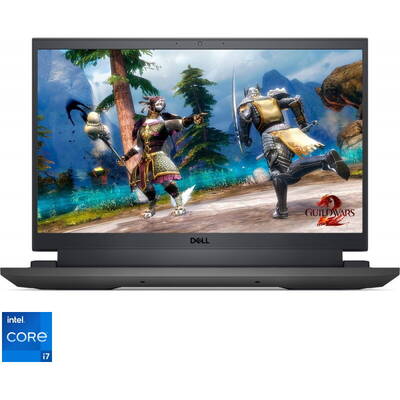 Laptop Dell Gaming 15.6'' G15 5520, FHD 120Hz, Procesor Intel Core i7-12700H (24M Cache, up to 4.70 GHz), 16GB DDR5, 512GB SSD, GeForce RTX 3050 Ti 4GB, Linux, Dark Shadow Grey, 3Yr BOS