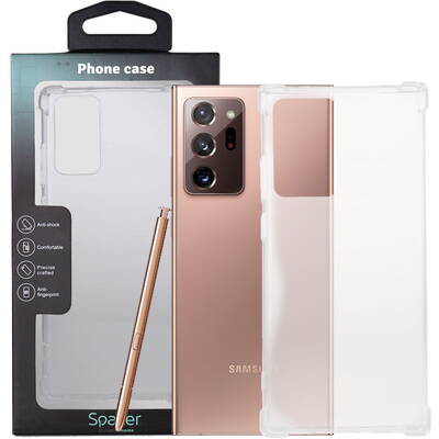 Spacer HUSA pentru Samsung Galaxy Note 20 Ultra, grosime 1.5mm, protectie suplimentara antisoc la colturi, material flexibil TPU, transparenta