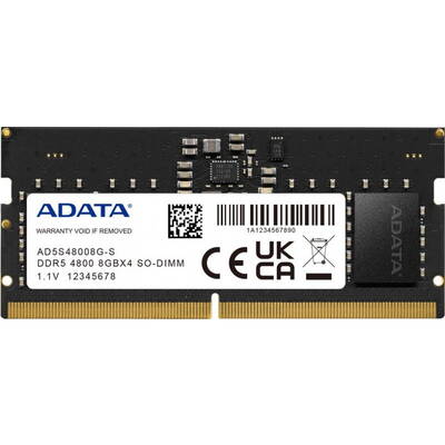 Memorie Laptop ADATA 8GB, DDR5, 4800MHz, CL40, 1.1v