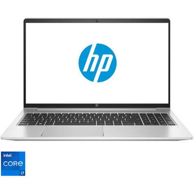 Laptop HP 15.6'' ProBook 450 G9, FHD IPS, Procesor Intel Core i7-1255U (12M Cache, up to 4.70 GHz), 8GB DDR4, 512GB SSD, Intel Iris Xe, Free DOS, Silver