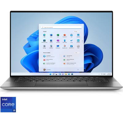 Laptop Dell XPS 15 9520 cu procesor Intel Core i9-12900HK, 15.6" Touch, RAM 64GB, SSD 2TB, nVidia GeForce RTX 3050 Ti 4GB, Windows 11 Pro, Platinum Silve