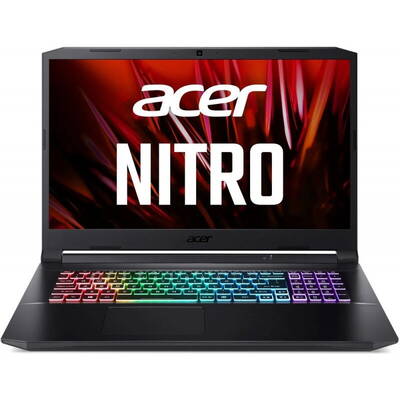 Laptop Acer Gaming 17.3'' Nitro 5 AN517-54, QHD IPS 165Hz, Procesor Intel Core i7-11800H (24M Cache, up to 4.60 GHz), 32GB DDR4, 1TB SSD, GeForce RTX 3070 8GB, Win 11 Home, Shale Black