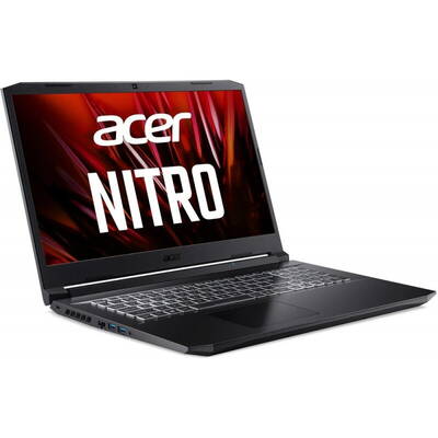 Laptop Acer Gaming 17.3'' Nitro 5 AN517-54, QHD IPS 165Hz, Procesor Intel Core i7-11800H (24M Cache, up to 4.60 GHz), 32GB DDR4, 1TB SSD, GeForce RTX 3070 8GB, Win 11 Home, Shale Black