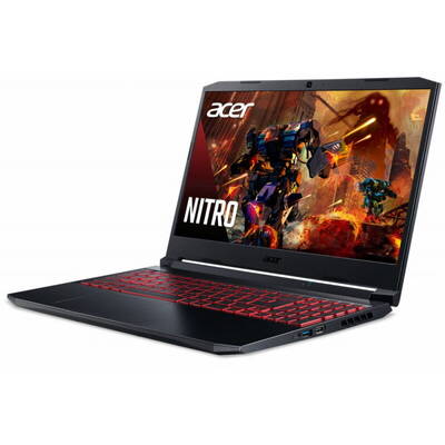 Laptop Acer Gaming 15.6'' Nitro 5 AN515-57, FHD IPS 144Hz, Procesor Intel Core i7-11800H (24M Cache, up to 4.60 GHz), 16GB DDR4, 1TB SSD, GeForce RTX 3050 Ti 4GB, Win 11 Home, Black