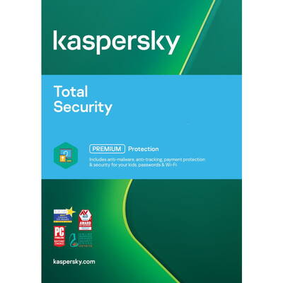Software Securitate Kaspersky Antivirus Total Security, 5 Dispozitive, 1 An, Licenta de reinnoire, Electronica