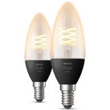 Hue E14 candle twin pack 2x300lm Filament