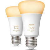 Philips Hue E27 double pack 2x570lm 60W - White Ambiance